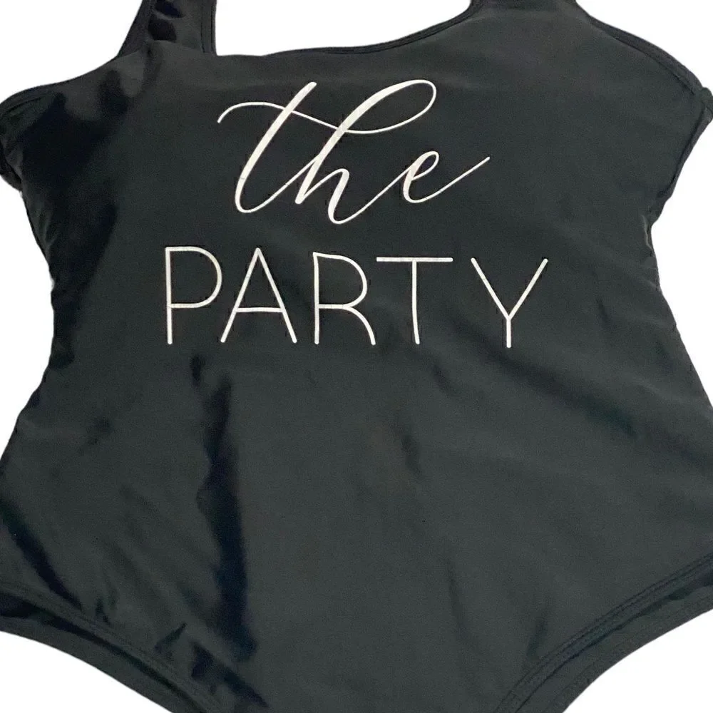 Black High Cut One Piece Swimsuit 